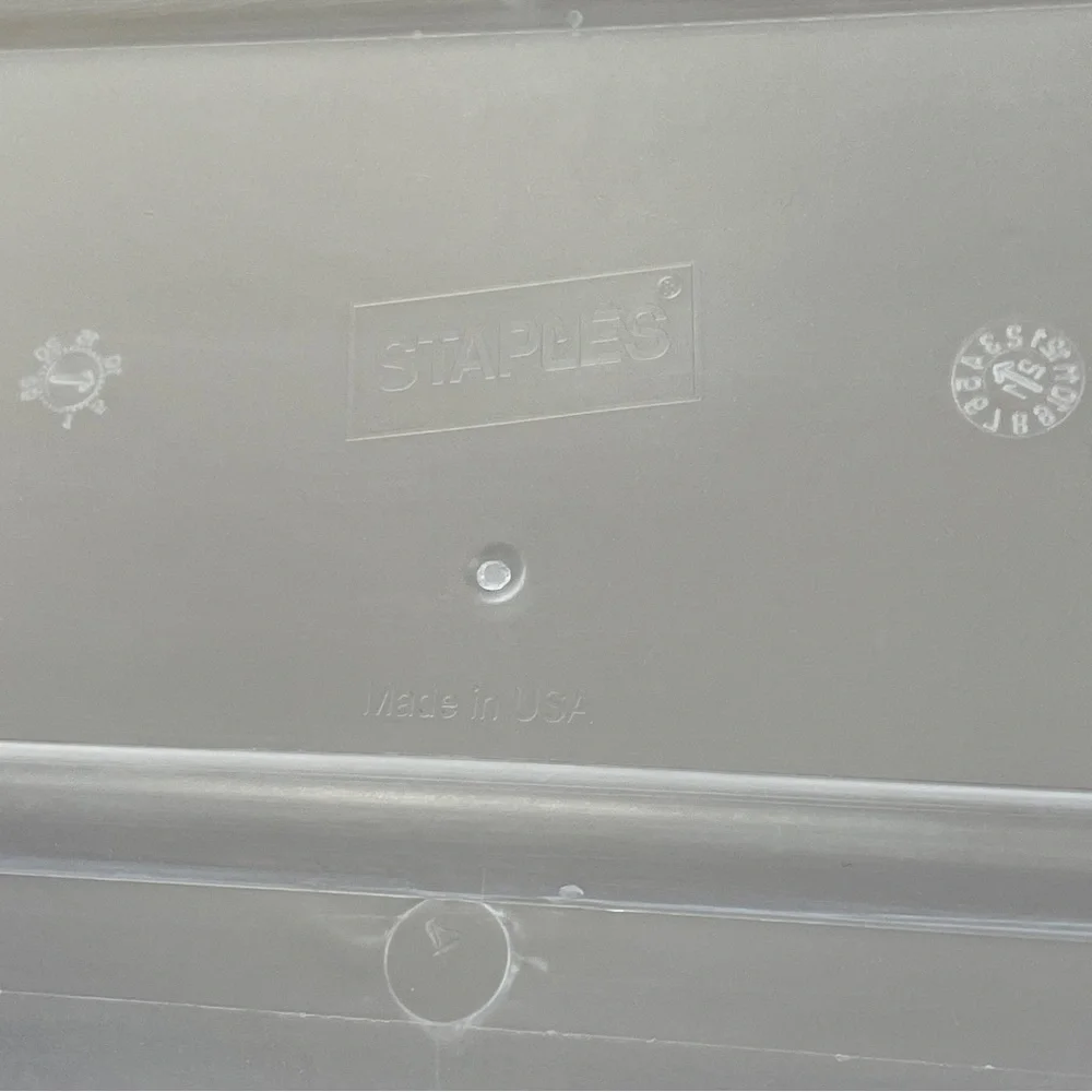 Staples Pencil Box, clear